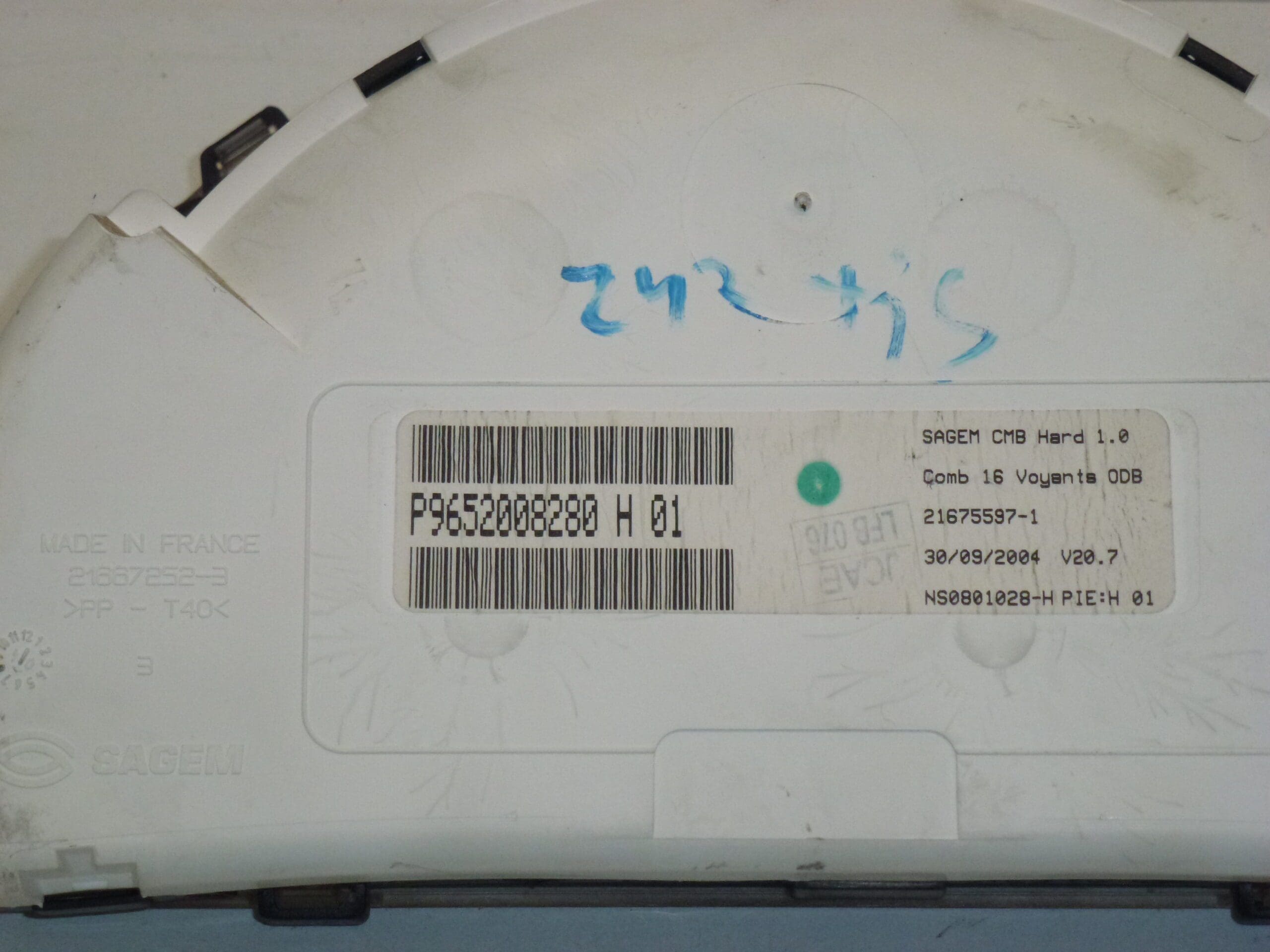 Tachometar Citroën C2 C3 242000 km 9652008280 6105EV - Slika 2