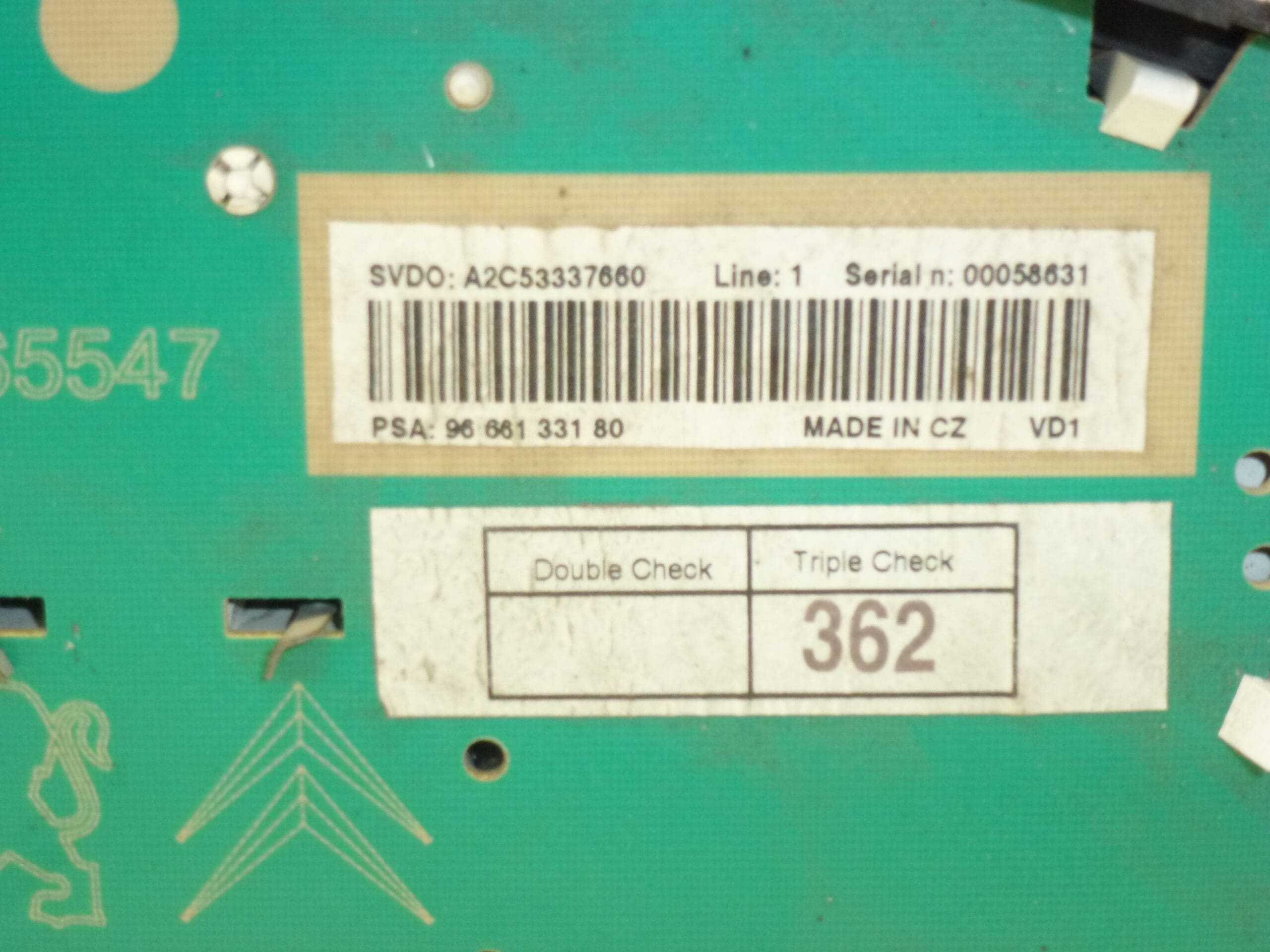 Tachometar Peugeot 207 9666133180 6103EC - Slika 2