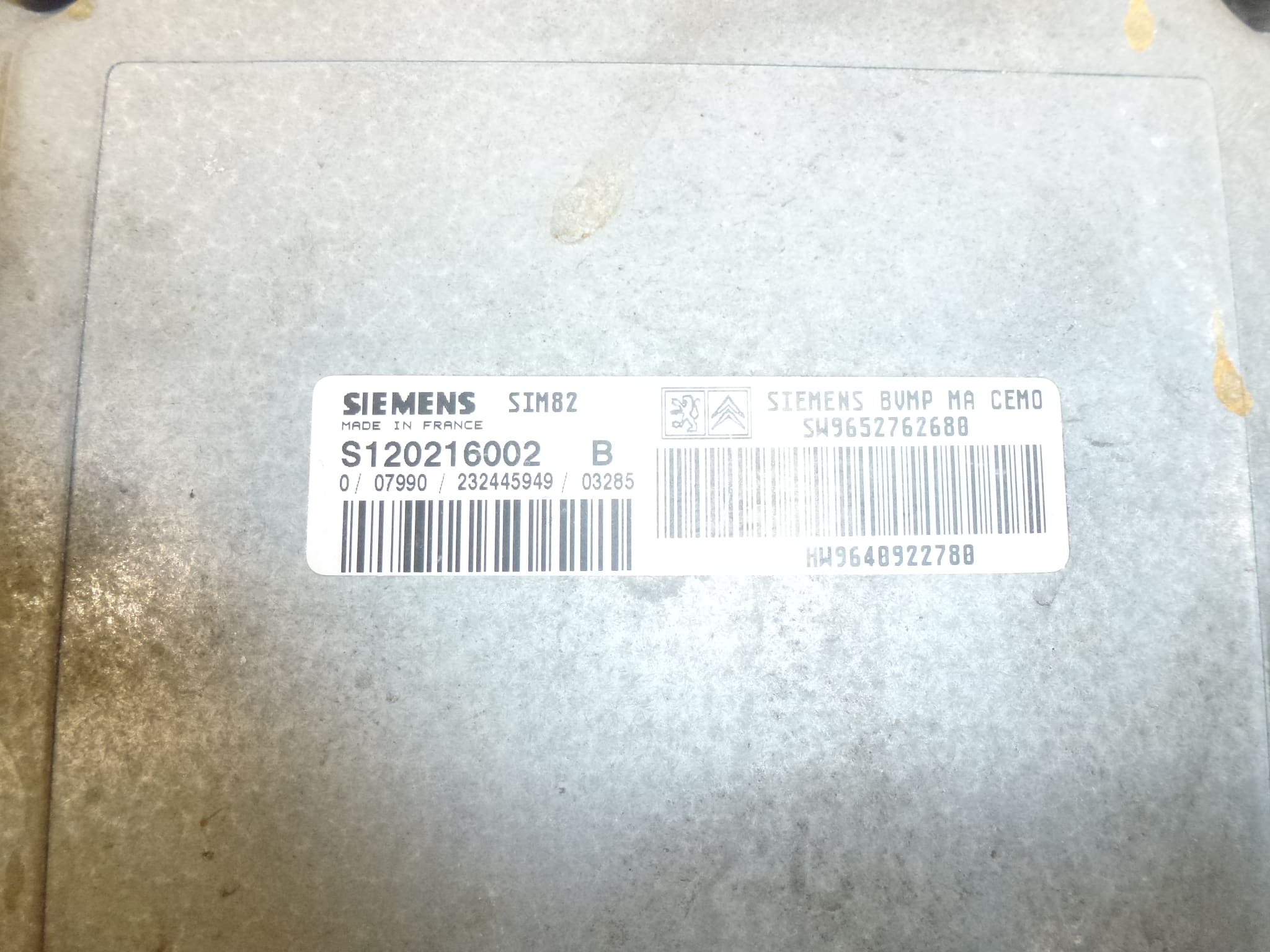 ECU Sensodrive Citroën Peugeot 9640922780 S120216002 B 2529J9 - Slika 2