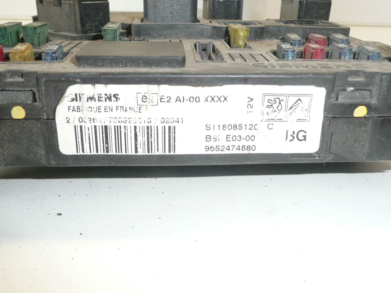 ECU Siemens BSI E03-00 Citroën Peugeot 9652474880 S118085120 - Slika 2