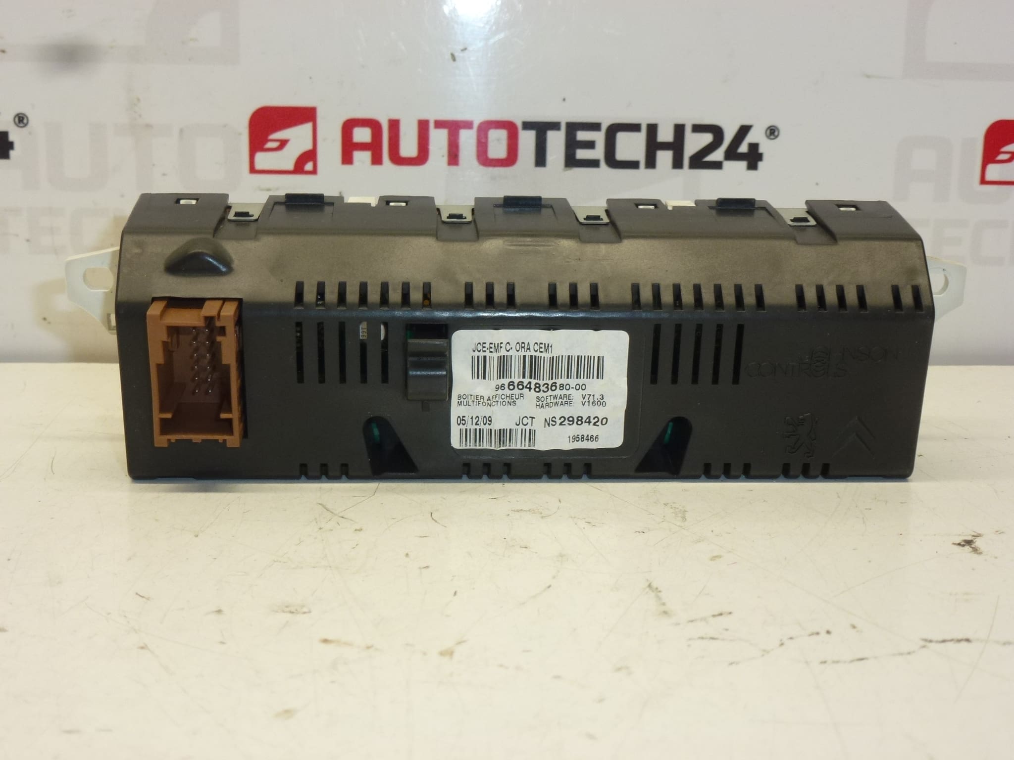 Zaslon radija računala Citroën Peugeot 9666483680-00 6593H7