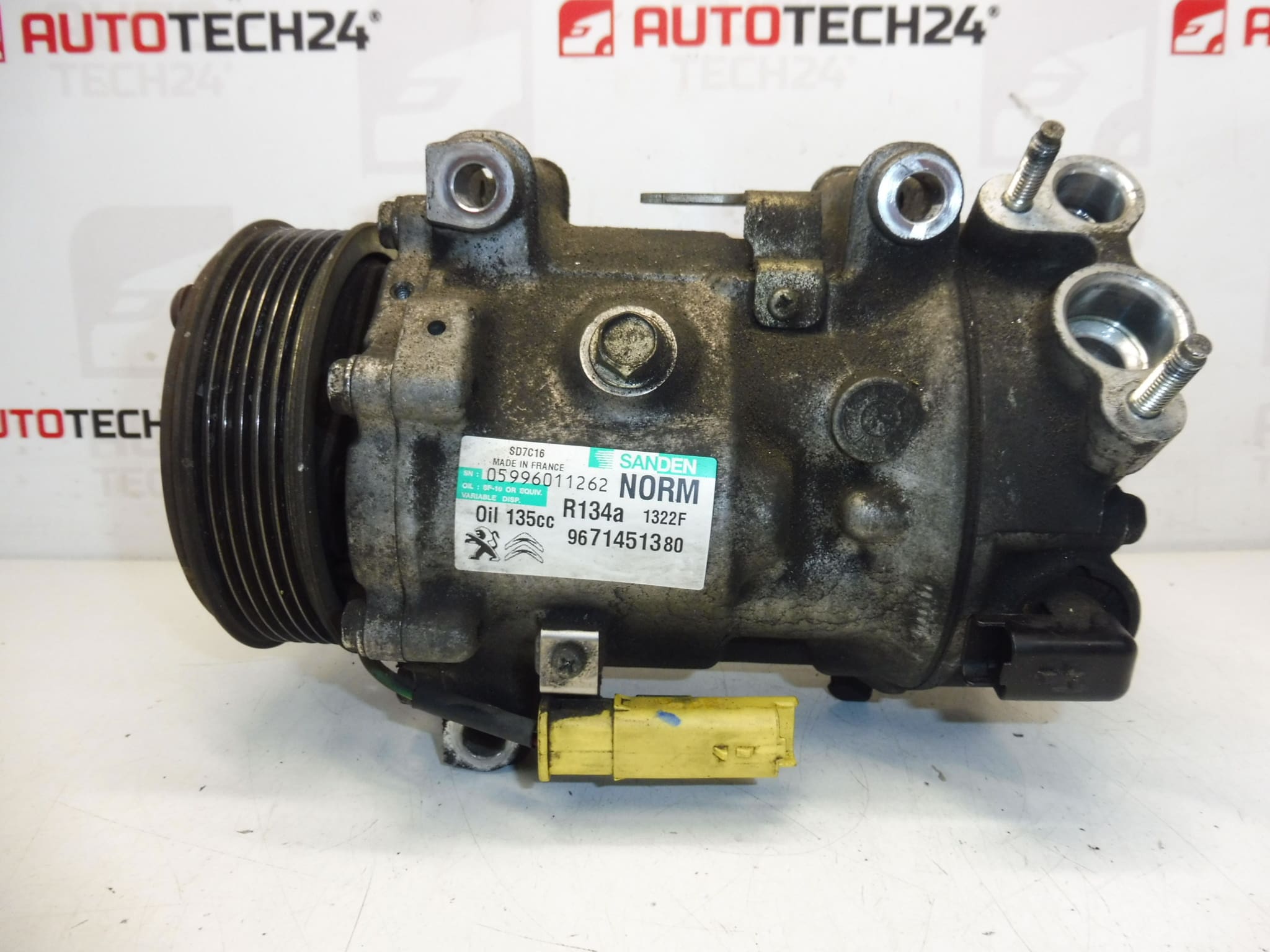 Kompresor klima Sanden SD7C16 9671451380 1322F 6453ZS - Slika 2